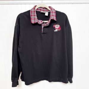 Acme Clothing Vintage 1995 Tasmanian Devil Looney Tunes Long Sleeve Polo Large